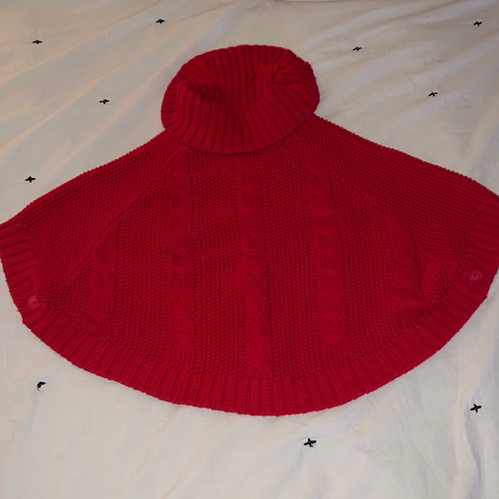 Beautiful Carters red sweater poncho size 5T. Perfect for the holidays!